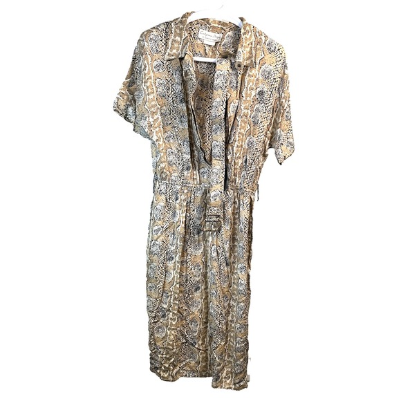California Design Dresses & Skirts - Vintage Dress‎ 12 California Design by Dorothy Samuel Snakeskin w/ belt belted
